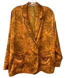 URBAN OUTFITTERS xLaura Ashley Copper Orange Paisley Satin Reese Pajama Set