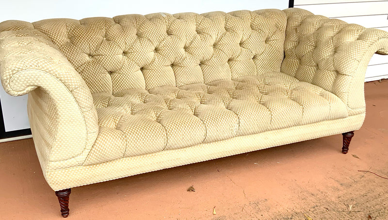 Tufted Sofa with Rolled Arms