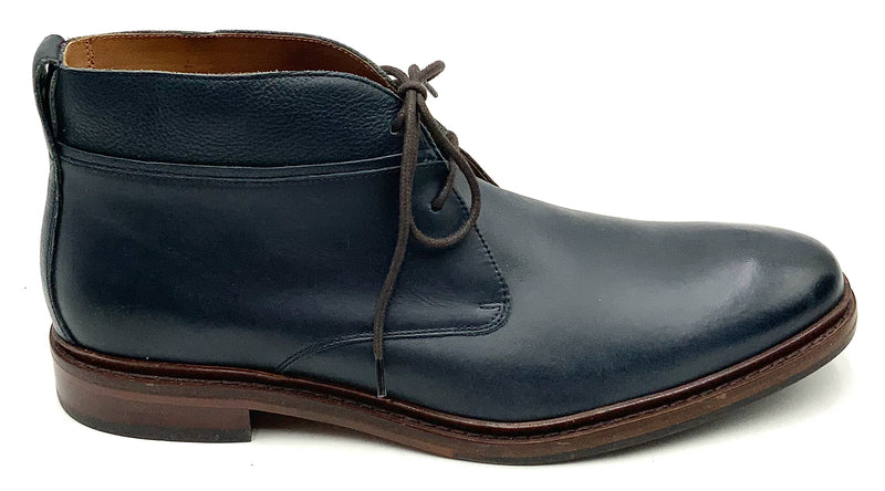 COLE HAAN Navy Smooth Leather Lace Up Chukka Boots 11M