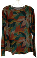 NALLY & MILLIE Grey/Maroon/Green Floral L/S Sweater