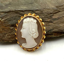 10kt Gold Carved Cameo Pendant/Brooch