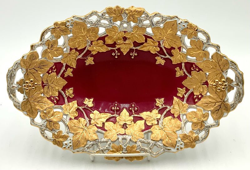 Meissen Reticulated Oval Bowl