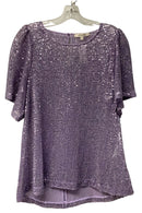 DOROTHEE SCHUMACHER Lavender Sequin Mesh S/S Top