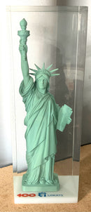 Vintage 1986 Statue of Liberty In Acrylic Block