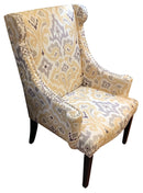 Ikat Upholstered Arm Chair with Nailhead Trim