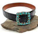 Flemings of Buckhead/Douglas Magnus Sterling/Turquoise/Leather Belt