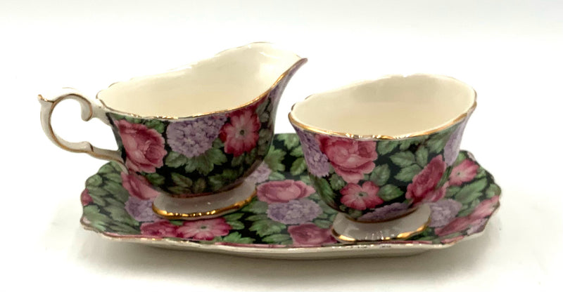 James Kent Staffordshire Cream & Sugar with Tray