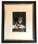 Original Watercolor of Still Life in Black Frame