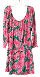 LILLY PULITZER Pink/Green/Blue Floral Drop Waist "Lana" Skort Romper