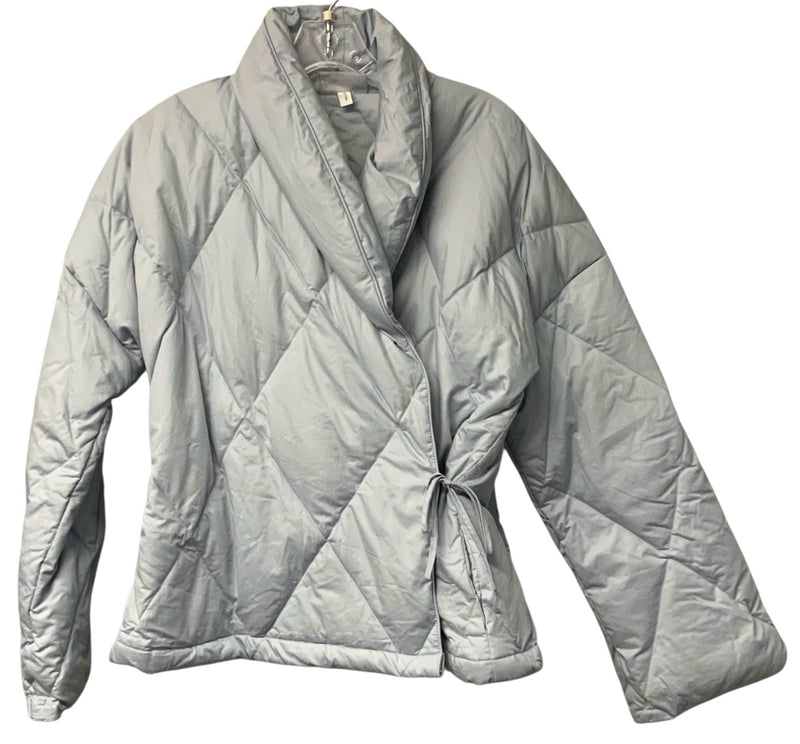 CUDDLEDOWN Lt Blue w/Interior & Exterior Ties Down Bed Jacket