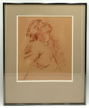 Vintage 1979 Pastel Figure in Metal Frame