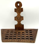Antique Primitive Carved Wood Spoon Rack