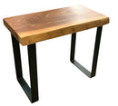 Custom Made Teak Bench With Metal Frame