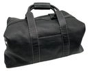 COLE HAAN Black Grained Leather Weekender Bag