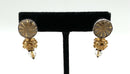 Sterling, Gold Plated Metal & Rock Crystal Earrings