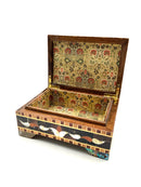 Mother of Pearl & Abalone Rooster Walnut Inlay Box