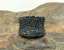 Sterling & Blue Diamond Ring