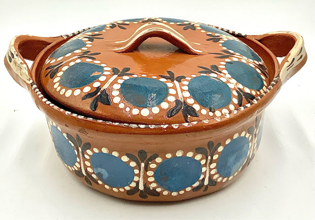 Mexican Pottery Round Lidded Baker