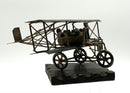 Brutalist Metal Biplane Sculpture
