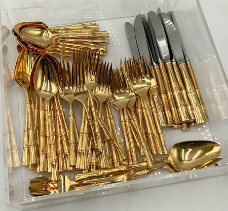 Supreme by Towle Gold Bamboo Flatware Service for 14 Plus Extras