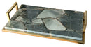 Stone & Metal Two Handled Tray