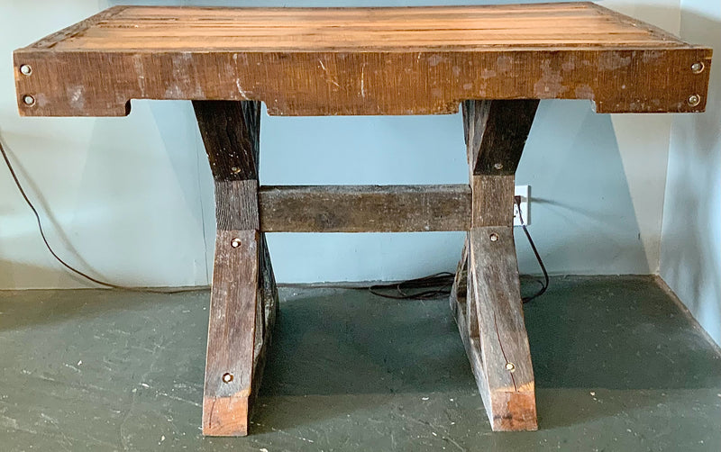 Rustic Wood Table with Distressed Finish