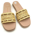 DOLCE VITA Natural/Bronze Raffia "Gwen" Slide Sandals 8