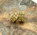 14kt Gold & Peridot Huggie Earrings