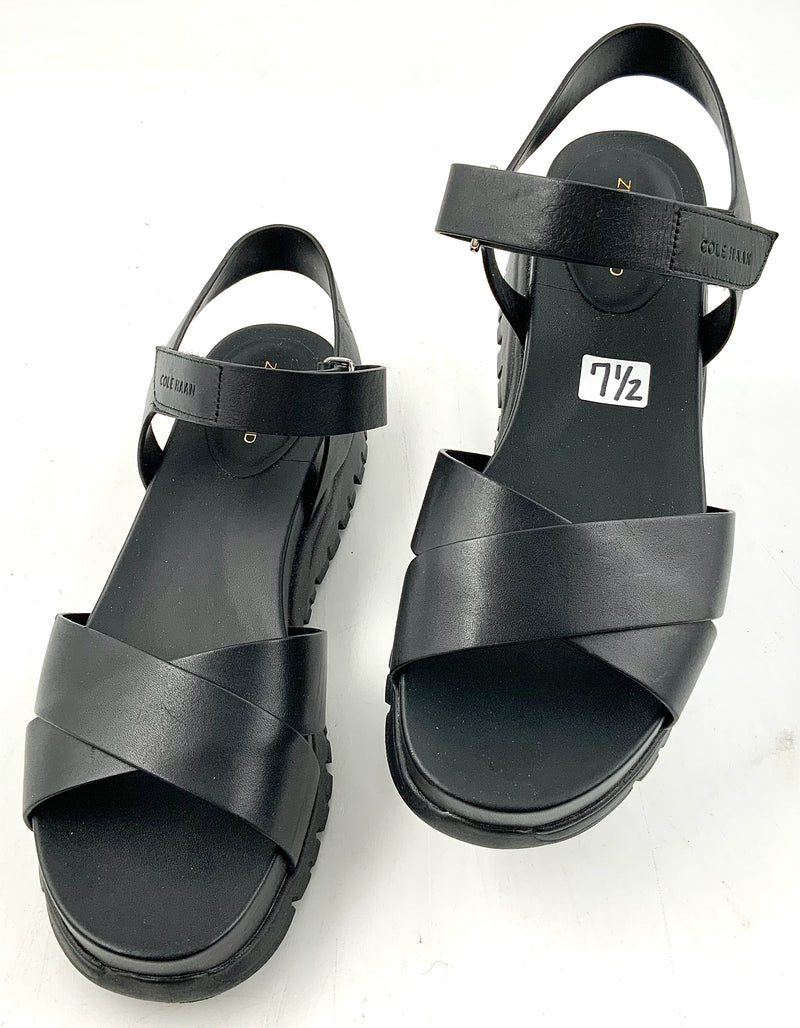 COLE HAAN Black Zero Grand Platform Sandals 7.5