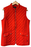 JOULES Red Quilted Minx Full Zip Vest