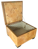 Italian Burl Wood Box With Keys