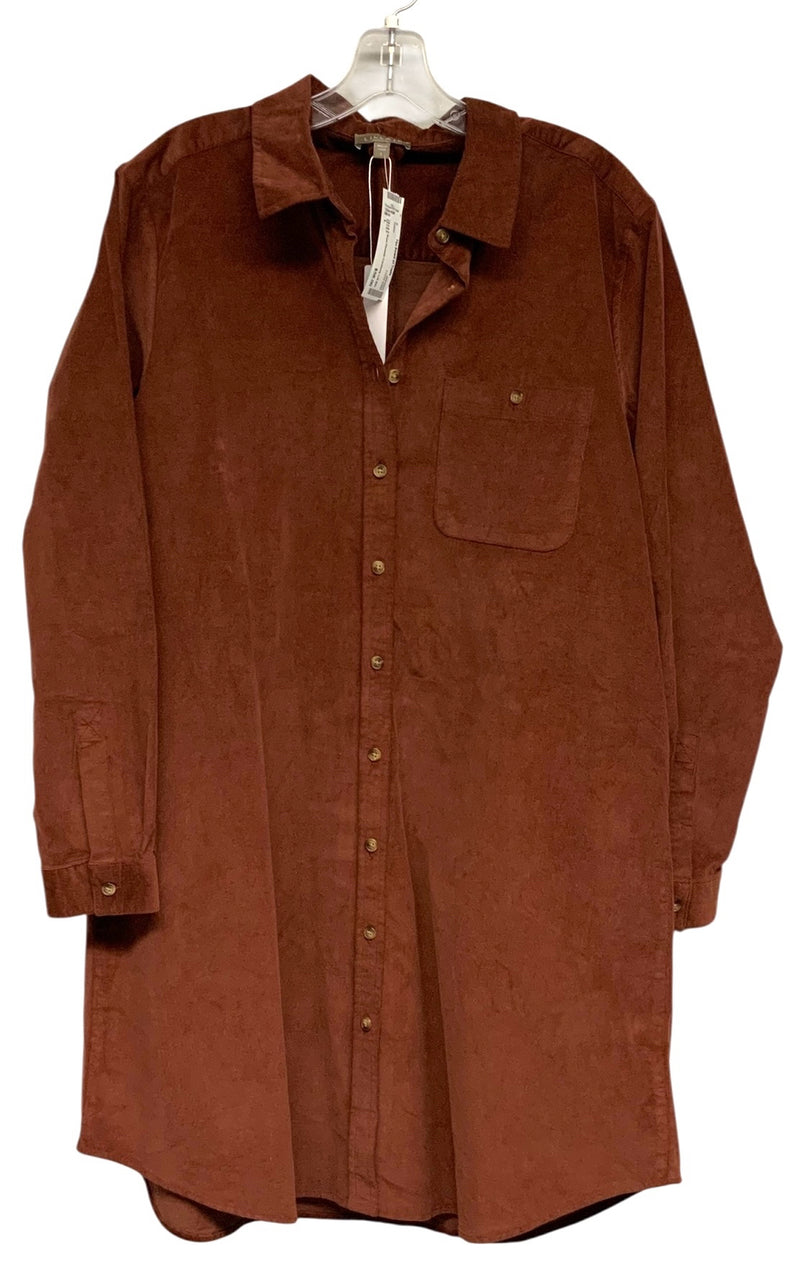 LILLA P Rust Pinwale Corderoy L/S B/D Shirt Dress