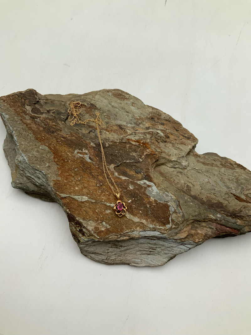 14kt/10kt Gold & Tourmaline Necklace