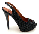 MISSONI Black Silver Lurex Raschel O/T Stiletto Singbacks 9