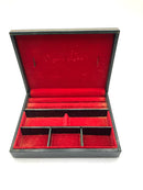 Tooled Leather Jewel Box With Napoleon Scene