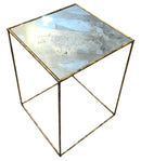 Metal Occasional Table With Mirrored Top