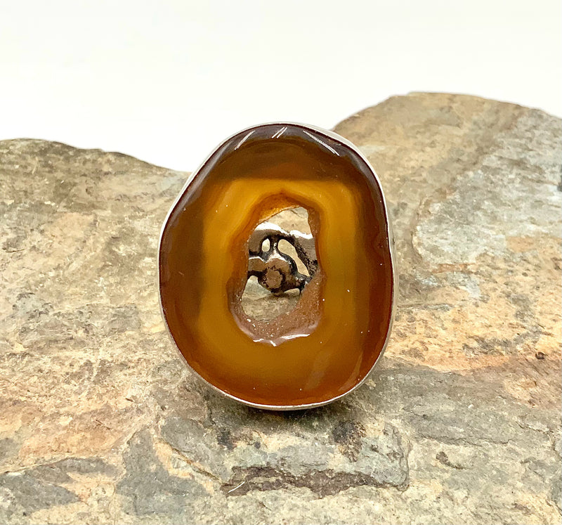 ZARO Sterling & Agate Ring