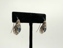 Samuel Benham Sterling & Blue Topaz Earrings w/18kt Gold Accents