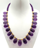 18kt Gold, Diamond & Amethyst Beaded Necklace