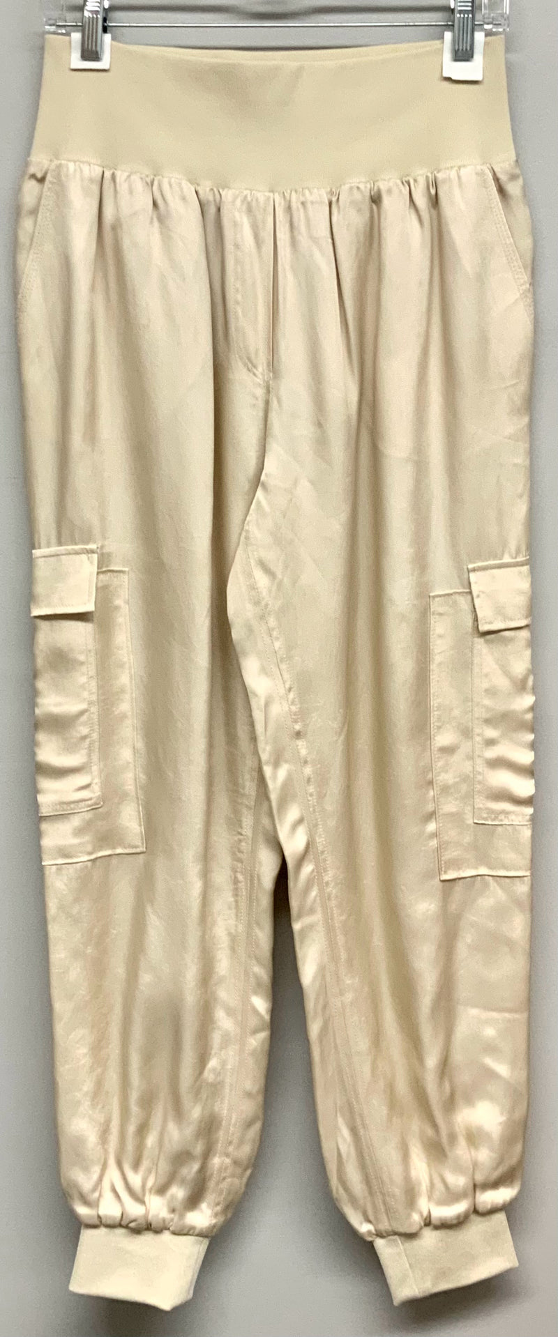 CINQ A SEPT Gold Tous Les Jours Giles Satin Jogger Pants