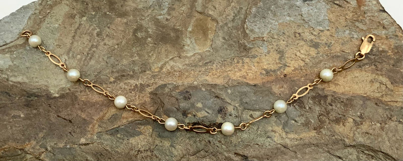 14kt Gold & Pearl Bracelet
