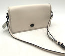 COACH Chalk Glovetanned Leather Turnlock Crossbody Bag