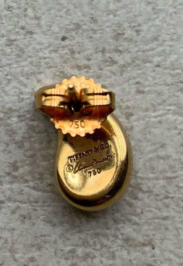 TiFFANY & CO. Elsa Peretti 18kt Gold "Teardrop" Stud Earrings