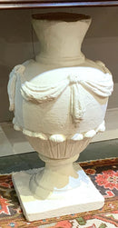 Pair of Vintage Painted Concrete Urn Pedestals