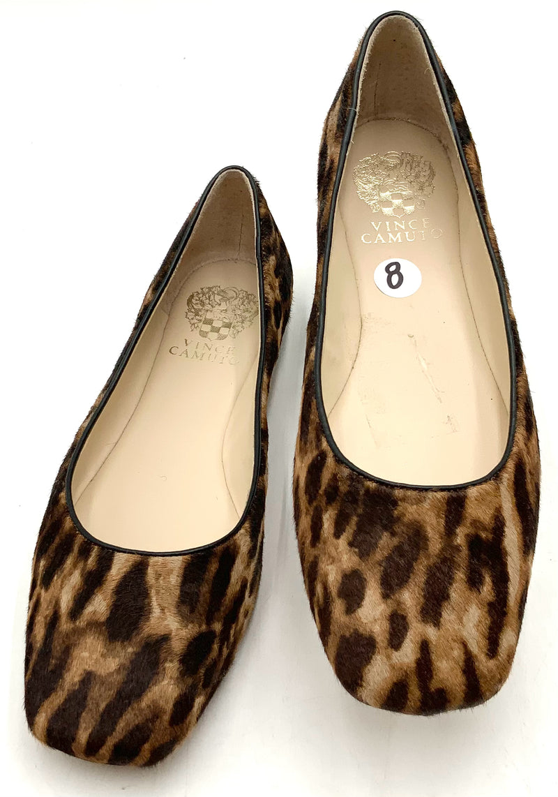 VINCE CAMUTO Black/Brown Leo Print "Bicanna 3" Flats 8