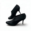 STUART WEITZMAN Black Suede Elastic Heeled Ankle Booties 9