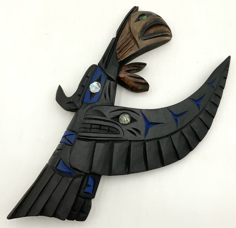 First Nations Carved Wood Kingfisher