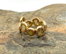 Gold Over Sterling & Polki Diamond Ring