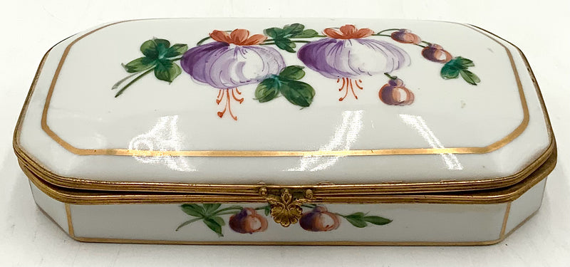 Handpainted French Porcelain Lidded Box