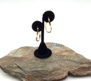 14kt Gold Twisted Oval Shaped Earrings
